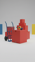 Dynamic Red Branded Moving Box