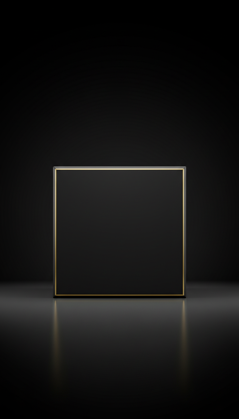 Matte Black Moving Box with Gold Trim